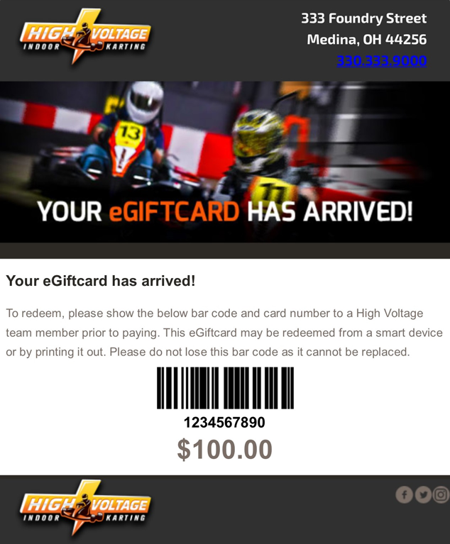 High Voltage Gift Certificate